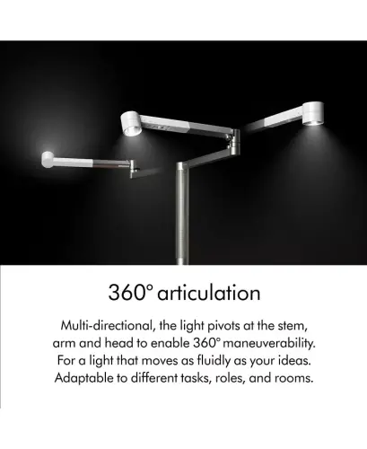 Solarcycle Morph Floor Light - White/silver - 6