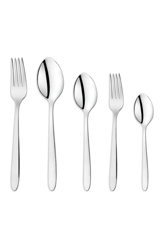 Solid 60 Piece Cutlery Set - Silver 02 - Modazone