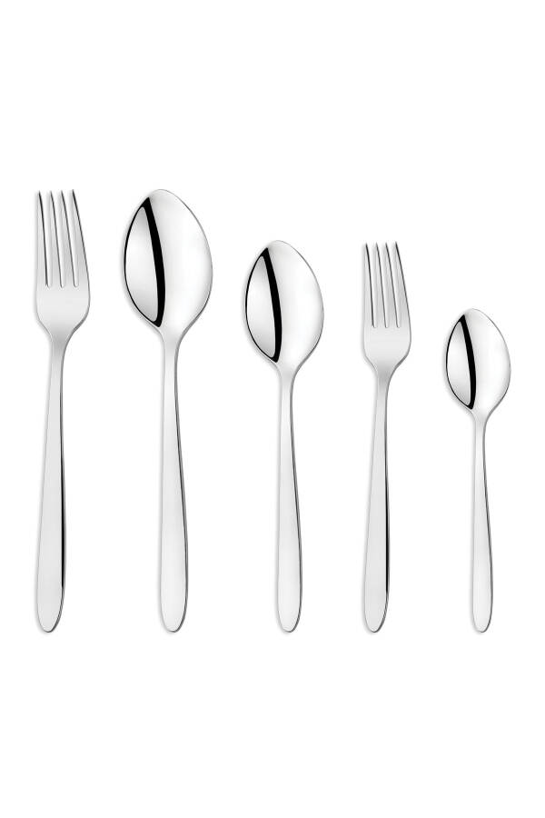 Solid 60 Piece Cutlery Set - Silver 02 - 4