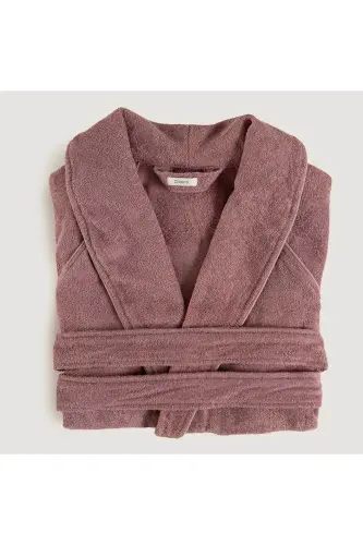 Solid Bamboo Unisex Bathrobe Ash Rose - Ash Rose - 8