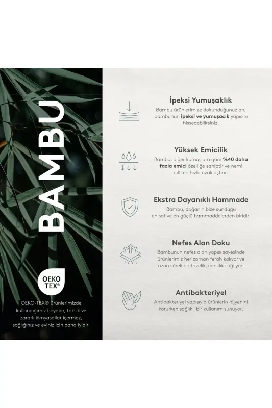 Solıd Bambu Unısex Bornoz Duman Turkuaz - Duman Turkuaz - 1
