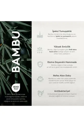 Solıd Bambu Unısex Bornoz Kum Taşı - Kum Taşı 