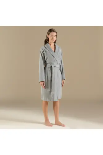Solıd Bambu Unısex Bornoz - STD - 3