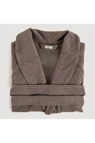 Solid Bambu Unisex Bornoz Vizon - 168386 - 8