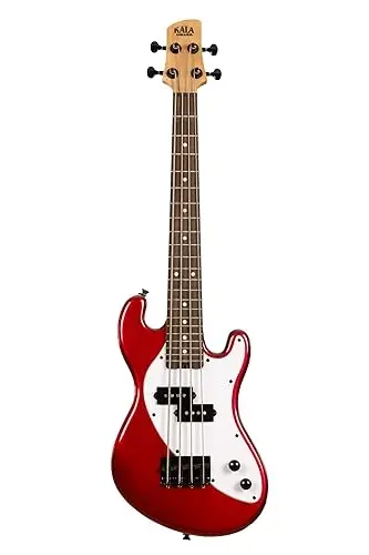 Solid Body 4-String Candy Apple Red Fretted U-BASS - 2