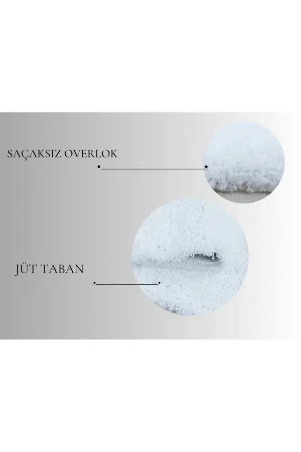 Solid Color Cream Soft Fur Plush Shaggy Rug Living Room Sitting Room Runner Kitchen Rug - 15