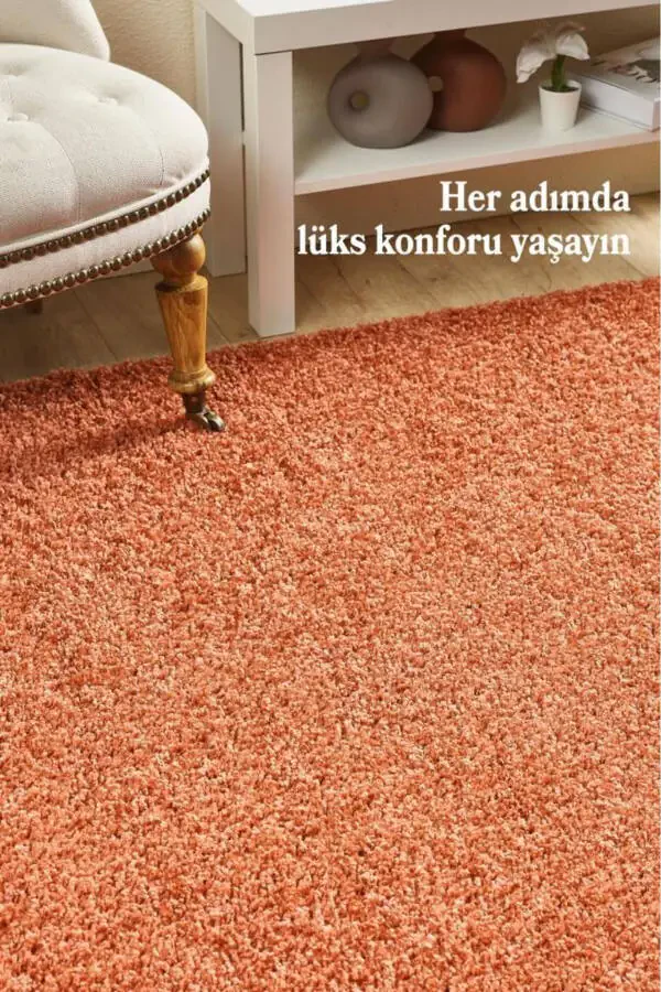 Solid Color Cream Soft Fur Plush Shaggy Rug Living Room Sitting Room Runner Kitchen Rug - 2