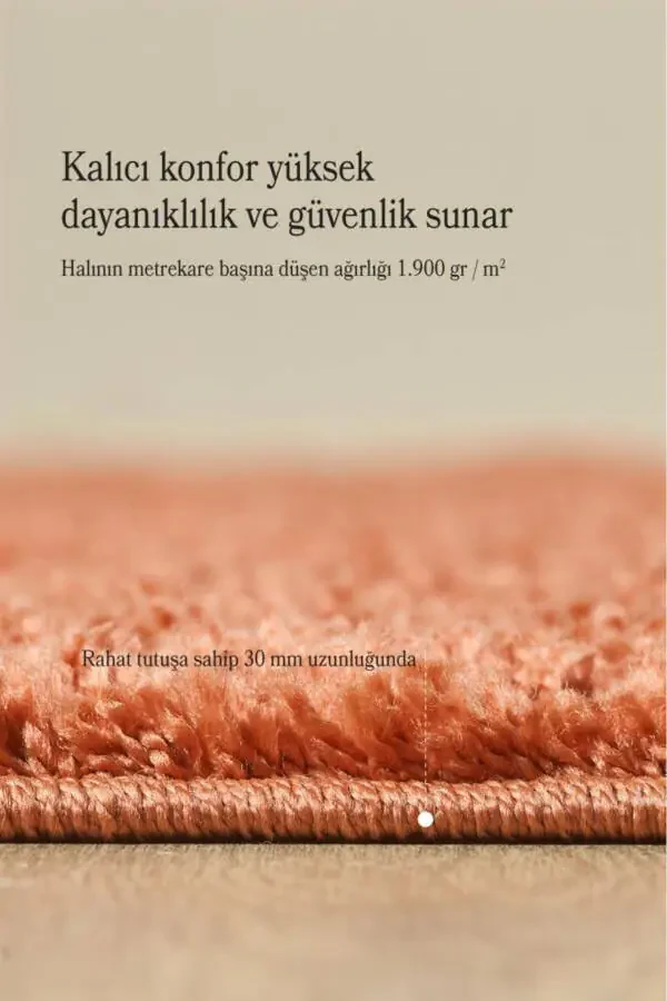 Solid Color Cream Soft Fur Plush Shaggy Rug Living Room Sitting Room Runner Kitchen Rug - 5