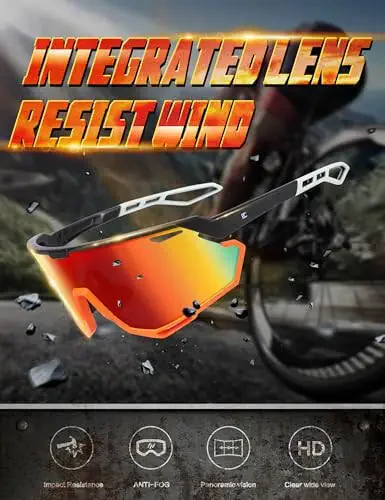 Солнцезащитные очки для бейсбола BIRCEN для мужчин и женщин - Защита от ультрафиолета UV400, спортивные очки для велоспорта, бега, MTB, гольфа, софтбола - 4