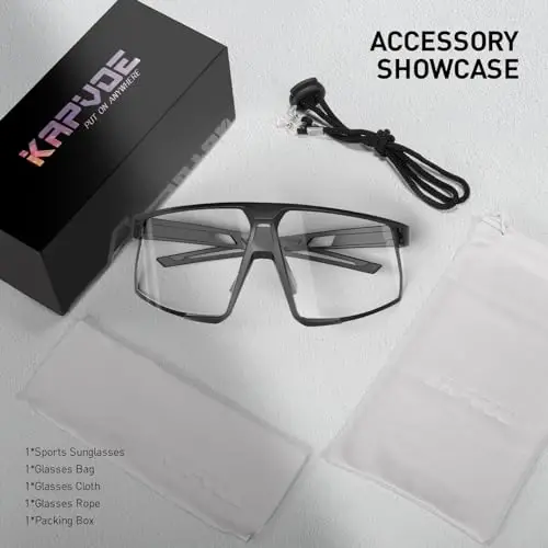 Солнцезащитные очки для велоспорта KAPVOE Photochromic, унисекс, для горных велосипедов, прозрачные спортивные очки для MTB, велосипедные очки для триатлона и бега - 9