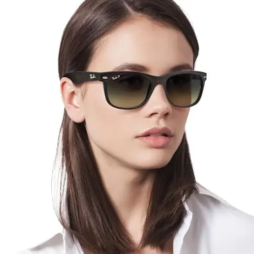 Солнцезащитные очки Ray-Ban RB2132 New Wayfarer с поляризованными линзами квадратной формы - 5