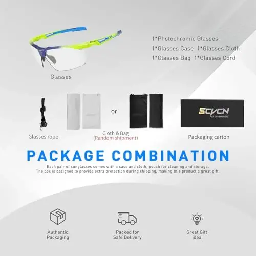 Солнцезащитные очки SCVCN с фотохромными линзами для мужчин и женщин, защита от ультрафиолета 400, спорт, рыбалка - 3