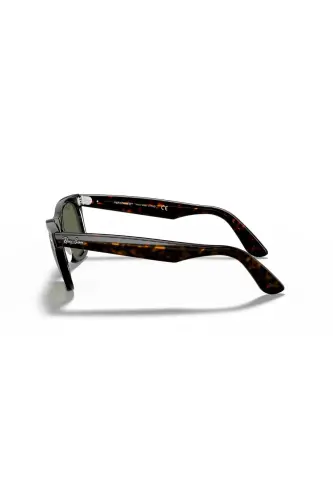 Солнцезащитные очки Wayfarer Unisex с темно-коричневой оправой из кости с зелеными линзами Rb 2140 9012 - 2