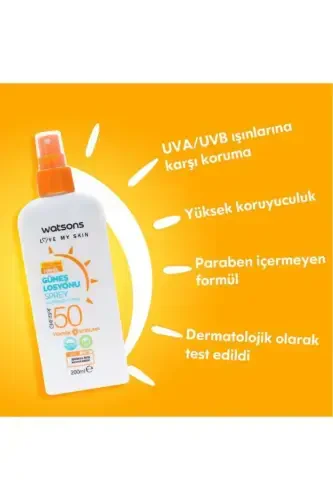 Солнцезащитный спрей для тела SPF50 200 мл - 3