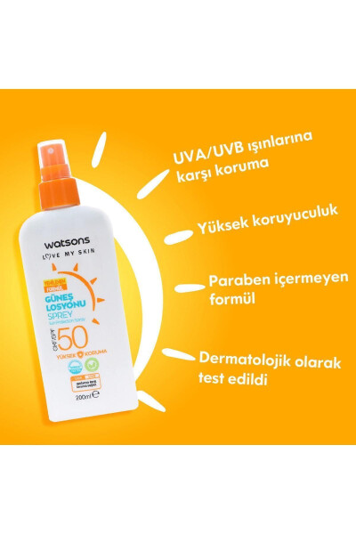 Солнцезащитный спрей для тела SPF50 200 мл - 3