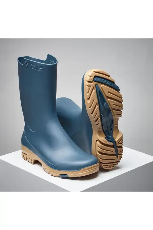 Solognac Women's Short Rain Boots - Blue - Hunting and Nature Observation - 100-Blue - DECATHLON