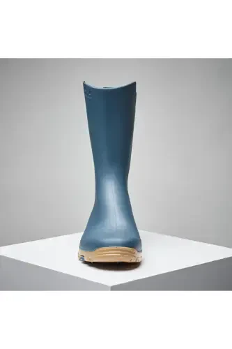 Solognac Women's Short Rain Boots - Blue - Hunting and Nature Observation - 100-Blue - DECATHLON (1)