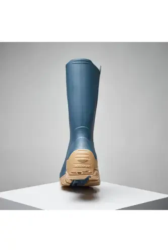 Solognac Women's Short Rain Boots - Blue - Hunting and Nature Observation - 100-Blue - 3