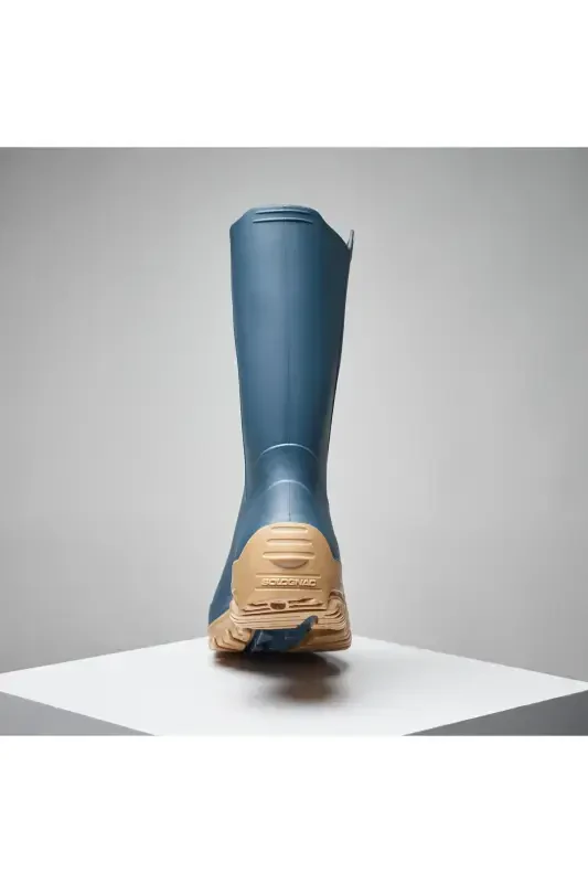 Solognac Women's Short Rain Boots - Blue - Hunting and Nature Observation - 100-Blue - 3