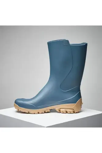 Solognac Women's Short Rain Boots - Blue - Hunting and Nature Observation - 100-Blue - 5