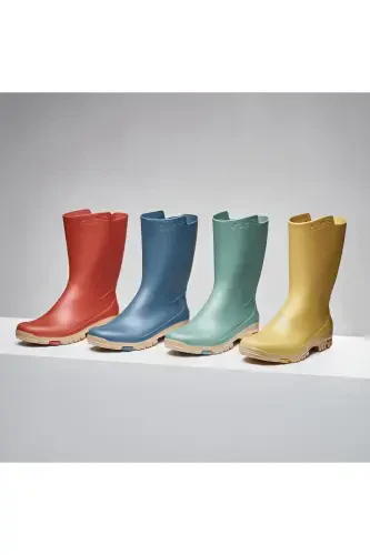 Solognac Women's Short Rain Boots - Blue - Hunting and Nature Observation - 100-Blue - 6