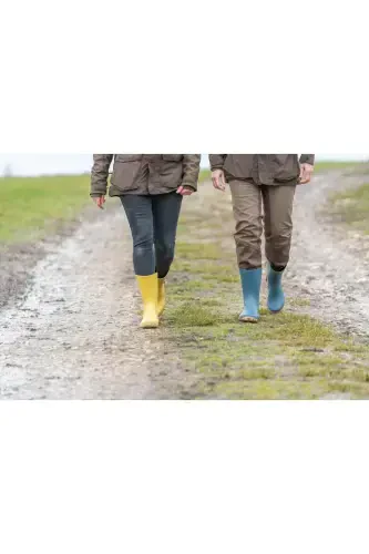 Solognac Women's Short Rain Boots - Blue - Hunting and Nature Observation - 100-Blue - 7