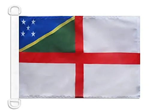 Solomon dengiz bayrog'i NAUTICAL Bayroq 18'' x 12'' - Solomon orollari urush bayroqlari 30 x 45 sm. - Qayiq uchun banner 12x18 dyuym - AZ FLAG - 1