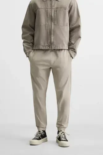 SOLUQ EFEKTLI JOGGER BEL PANTOLON-sarımsı kahverengi - 2