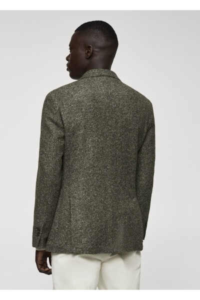 Somon izi naqshlari bilan sof yundan tikilgan blazer - 4