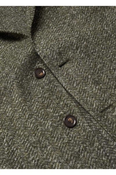 Somon izi naqshlari bilan sof yundan tikilgan blazer - 5