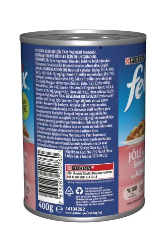 Somon va Alabalık Mushuklar Uchun Ho'l Oziq-ovqat Konserva 400 gr - FELIX (1)