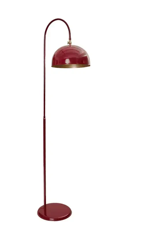 Sonart Lambader Bordo Metal Tasarım Lüx Yerden Aydınlatma-Sarı Boya - 3