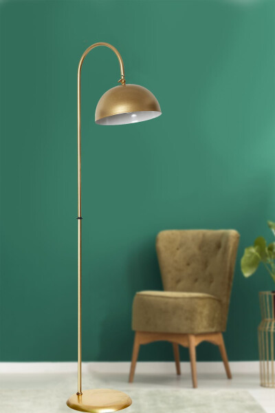 Sonart Sari Metall Dizayn Lyuks Yerga Aydınlatma Lampa - 10