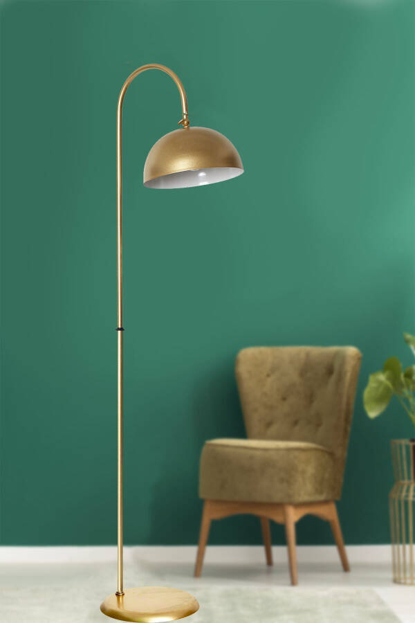 Sonart Sari Metall Dizayn Lyuks Yerga Aydınlatma Lampa - 1
