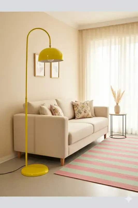 Sonart Taxi Yellow Floor Lamp Adjustable Head Modern Decorative Metal Design Stylish Floor Lighting-Turquoise - 1