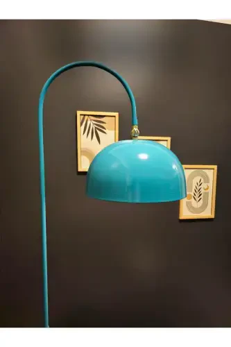 Sonart Turkuaz Lambader Harakatlanuvchi Bosh Modern Dekorativ Metal Dizayn Zamonaviy Pol Yorug'ligi Lamba-Turkuaz - 3