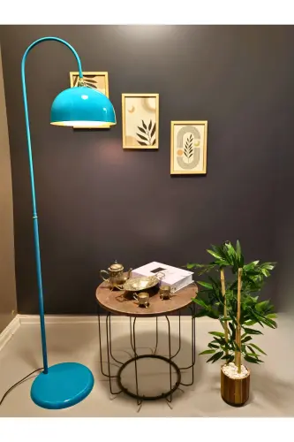 Sonart Turquoise Floor Lamp Adjustable Head Modern Decorative Metal Design Stylish Floor Lighting Lamp-Turquoise - 2