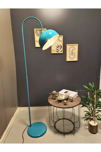 Sonart Turquoise Floor Lamp Adjustable Head Modern Decorative Metal Design Stylish Floor Lighting Lamp-Turquoise - 4
