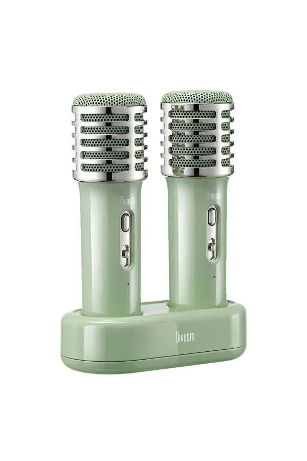 SongBird-HQ 50W Portable Bluetooth Speaker with Dual Karaoke Microphones and 6 Sound Effects - 2