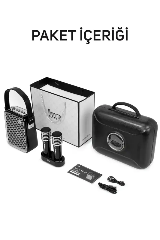 SongBird-HQ Черный Двойной Караоке Микрофон Bluetooth Колонка-Черный - 7