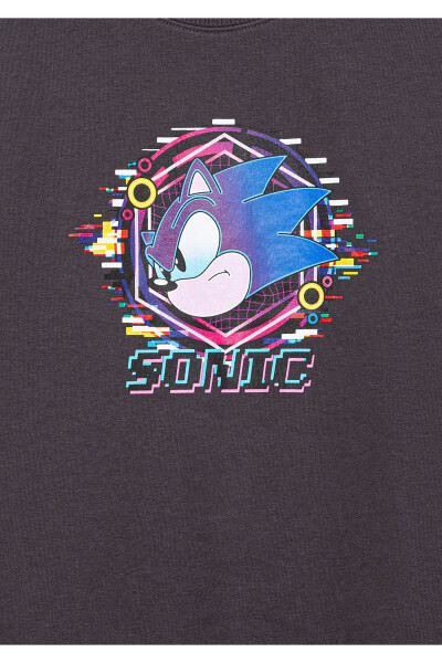 Sonic Baskılı Antrasit Sweatshirt - 3