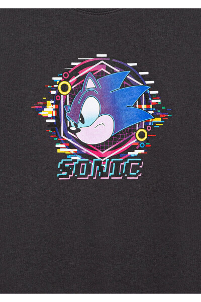 Sonic Baskılı Antrasit Sweatshirt - 4