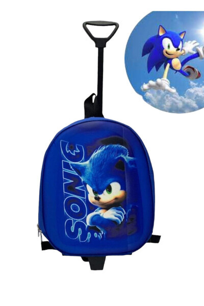 Sonic Bolalar bog'chasi Bolalar bog'chasi Bolalar Chemodani Orqa sumkasi Tortuvchi Sonic G'ildirakli - 6