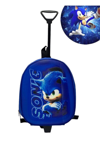 Sonic Bolalar bog'chasi Bolalar bog'chasi Bolalar Chemodani Orqa sumkasi Tortuvchi Sonic G'ildirakli - 5