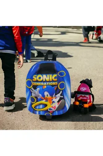 Sonic Generations Bolalar bog'chasi Ryukzak Sumkasi G'ildirakli Sonic G'ildirakli - To'q ko'k aralash - SHOPIOLOG (1)