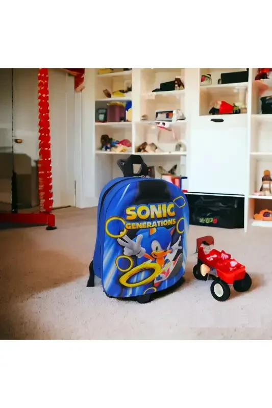 Sonic Generations Детский сад Ясли Детский чемодан Рюкзак Тележка Sonic Колесный-Темно-синий Mix - 7