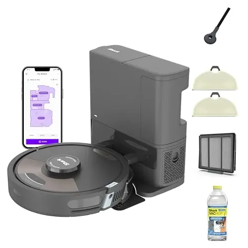 Shark Matrix Plus 2in1 Robot Vacuum & Mop with Sonic Mopping, Matrix Clean, Home Mapping, HEPA Bagless Self Empty Base, CleanEdge, for Pet Hair, WiFi, Black/Mocha, AV2630WA - 1