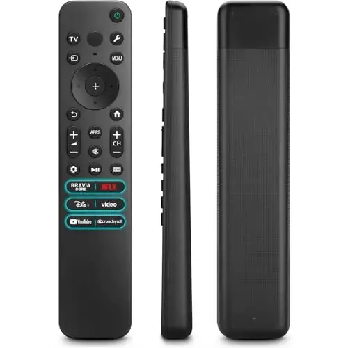 Replacement Remote for Sony Bravia Smart TV – No Setup, Instant Response | for Sony Bravia Google TVs One-touch shortcuts to NFLX, Dis+& more,No Setup. Premium ABS, anti-slip, fingerprint-resistant 
