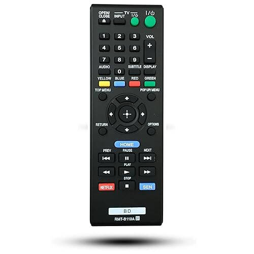 New Replacement RMT-B119A Universal DVD Remote Control for Sony Blu-Ray Disc DVD Player BDP-BX59 BDP-S390 BDP-S590 BDP-BX110 BDP-S1100 BDP-S3100 BDP-BX310 BDP-BX510 BDP-S580 - 1