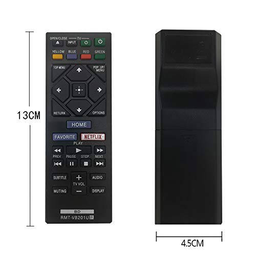 New Replacement Sony Blu-Ray Remote Control RMT-VB201U for Sony BD Disc DVD 4K 3D Player Remote Control Universal BDP-S3500 BDP-S3700 BDP-170S BDP-S17 - 3